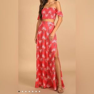 Lulus brand dress, extra small, floral coral print worn only once to a wedding!